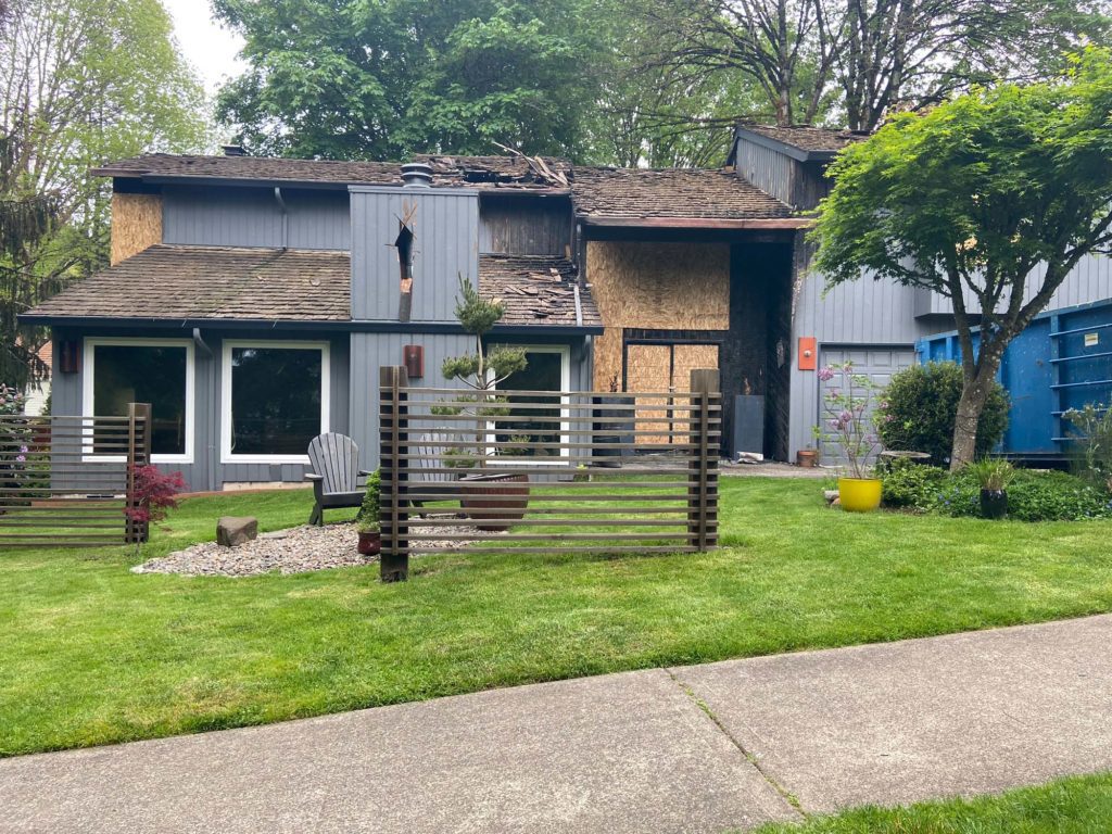 A residential home in Lake Oswego undergoing a luxury home remodel by Metke Home Remodeling